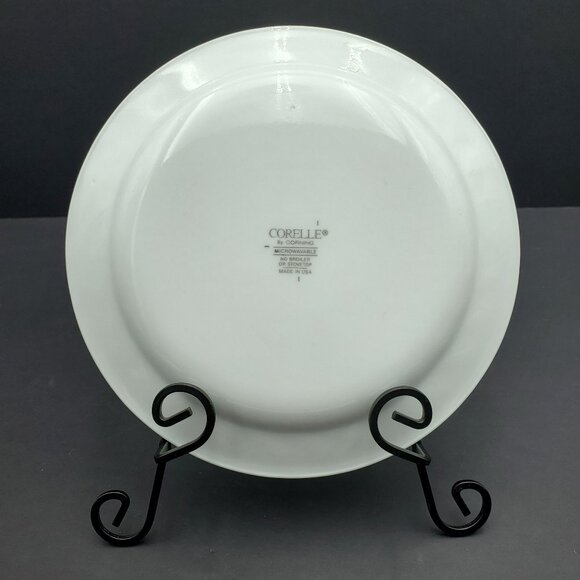 Corelle Pink Trio Salad Plates White Swirl Pink Blue Floral Dessert Bread Plate - Picture 5 of 6